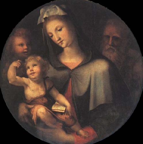 Domenico Beccafumi The Holy Family with Young Saint John around oil painting image